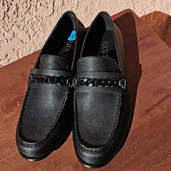 Guess Black Ciflin Loafers Dress Shoes Slip-On Size 10M - Picture 7 of 13